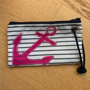 Sea bags pink anchor wristlet